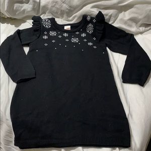 Gymboree 4t black snowflake sweater dress NWT